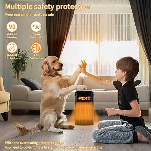 Uthfy 1000W 1500W PTC Ceramic Space Heater with Thermostat and 24H Timer