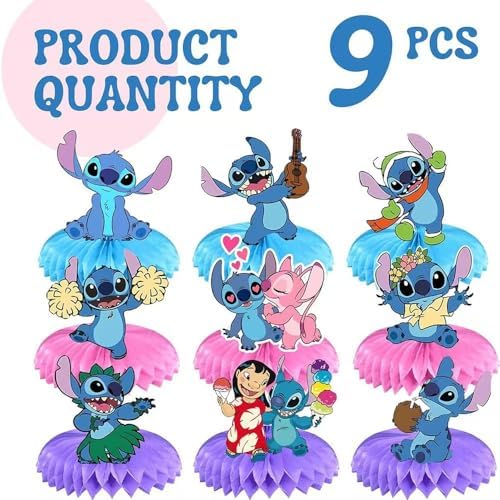 Lilo and Stitch Honeycomb Centerpieces 9PCS Set