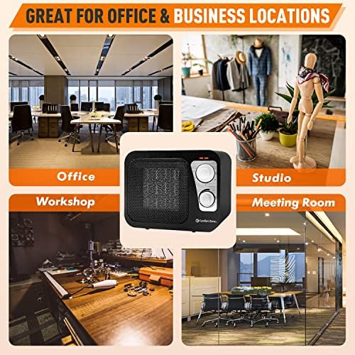 Comfort Zone 1500W Electric Space Heater with Retro Design