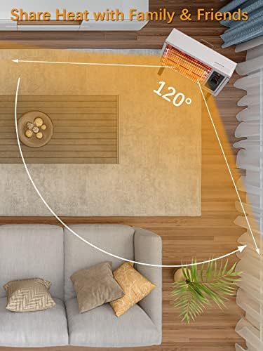 JASUN Electric Space Heater Fast Heating with Adjustable Thermostat