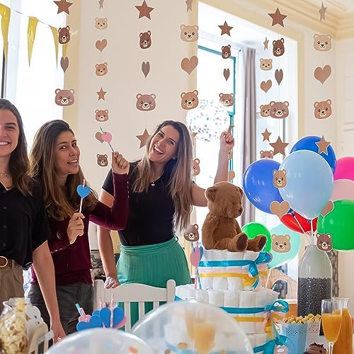 Urlax Bear Birthday Party Decorations Brown