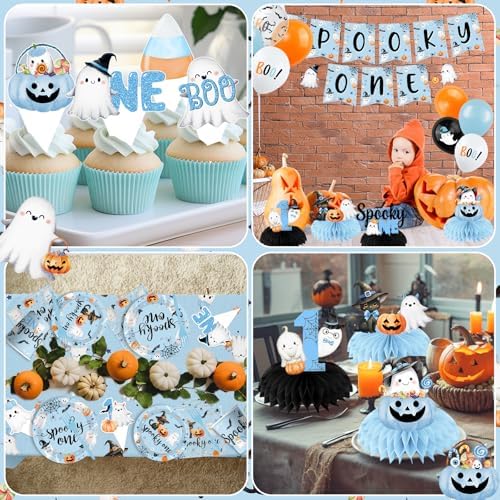 Spooky Blue Birthday Decorations Boy 1st Birthday Party Set