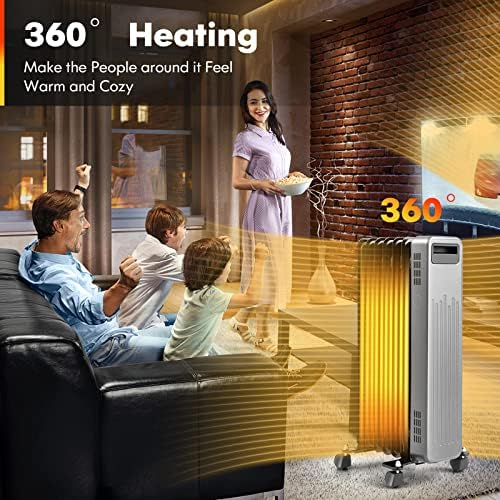 Tangkula 1500W Oil Filled Radiator Heater with 3 Heat Settings 1