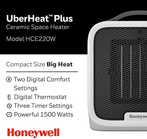 Honeywell UberHeat Plus Ceramic Space Heater for Small Rooms