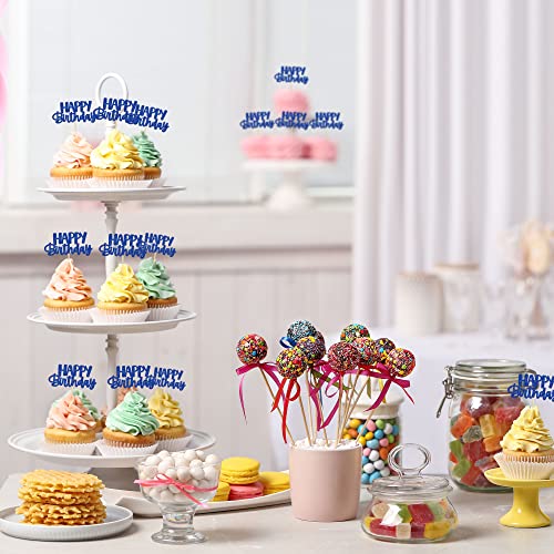 Gyufise 24 Pcs Happy Birthday Cupcake Toppers