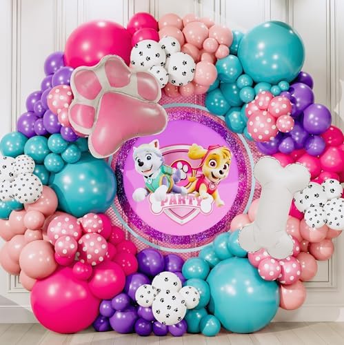 SHERYL DECOR All-in-1 Paw Balloon Garland Kit