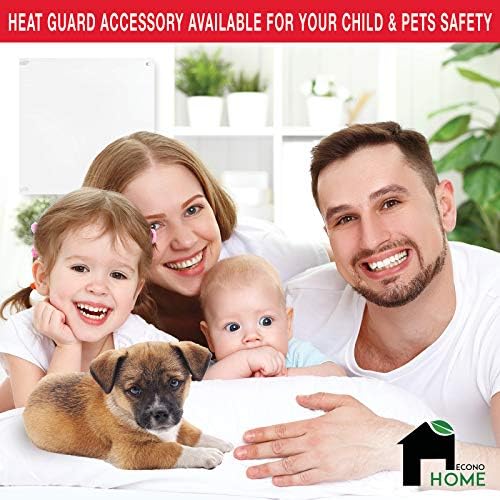 EconoHome Wall Mount Space Heater Panel - 400W Convection Heater with Thermostat