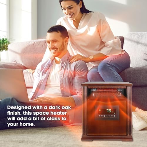 LifeSmart LifePro 1500W Infrared Space Heater with Remote Control and 4 Elements