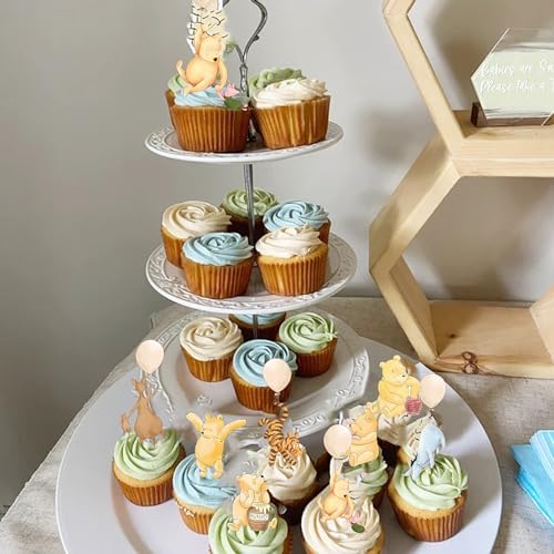48 Pcs Winnie Cupcake Toppers Baby Shower Decorations 1