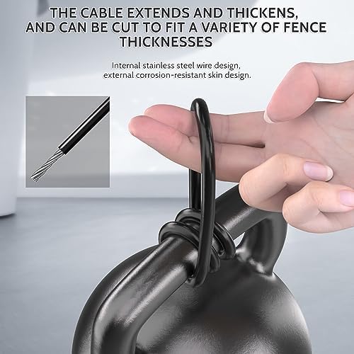 Gate Latch with Spring Cable Pull - Black Carbon Steel