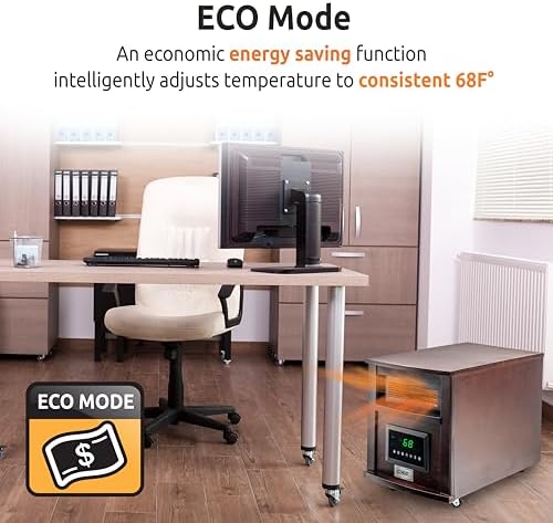 EZ-HEAT 1500W Cabinet Space Heater with Remote