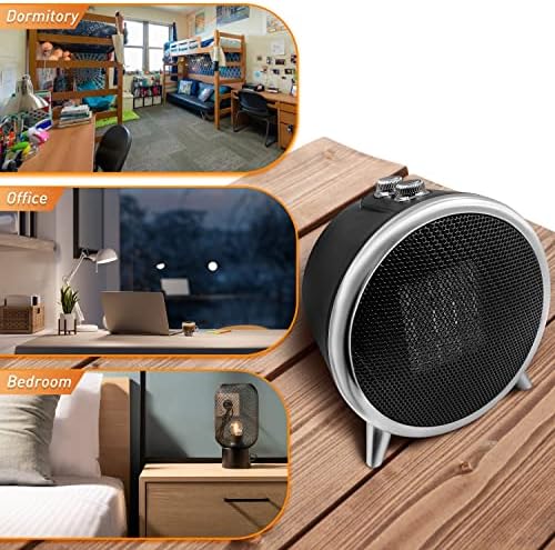 Comfort Zone 1500W Ceramic Space Heater with Thermostat and Safety Features