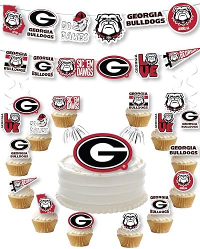 PartyKandy UGA Football Party Decor Kit 42 Pieces