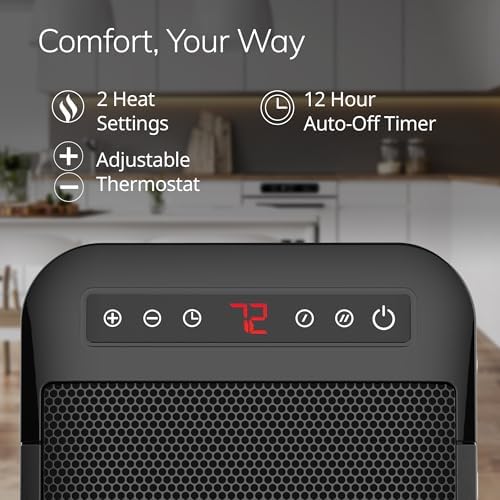 Lasko MyHeat Max 9 Inch Electric Space Heater 1500W Black