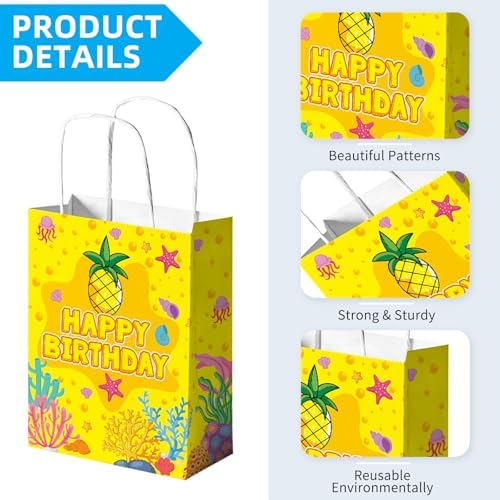 WENATIE 15Pcs Cartoon Sponge Gift Bags for Kids 1