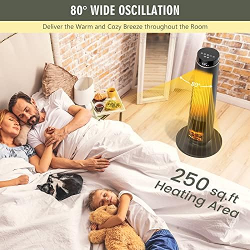 COSTWAY 1500W PTC Ceramic Heater with Remote Control