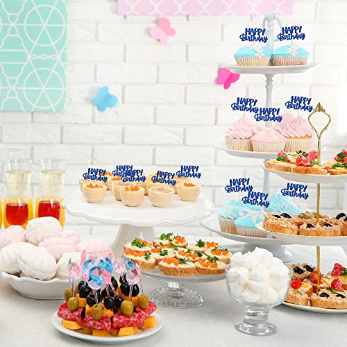 Gyufise 24 Pcs Happy Birthday Cupcake Toppers