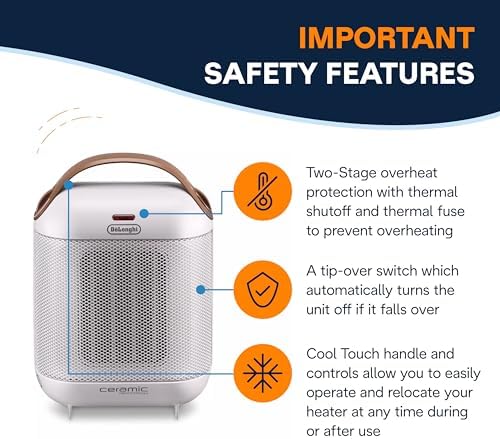 Delonghi HFX30C15W Ceramic Heater White