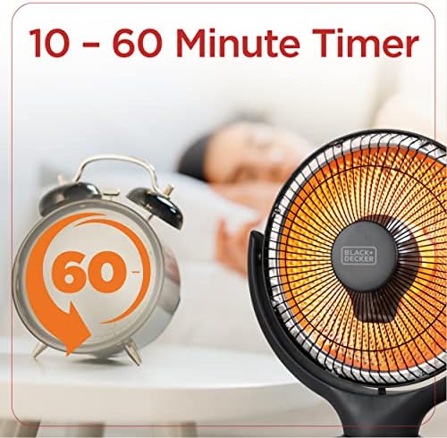 BLACKDECKER 800W Electric Space Heater with Oscillation and Overheat Protection