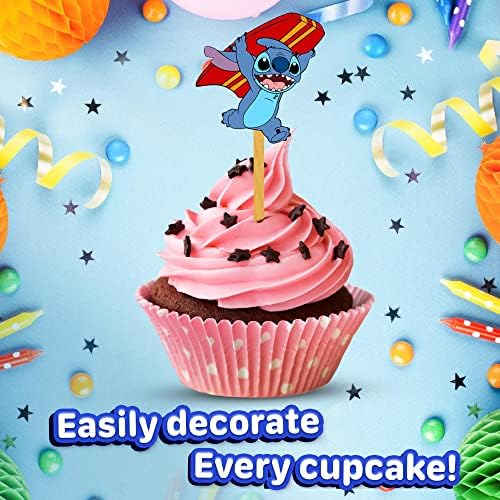 24 Lilo Kids Fun Cupcake Toppers - Birthday Decorations