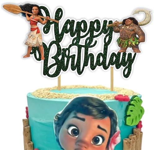 Mona Happy Birthday Cake Topper - Island Princess Theme