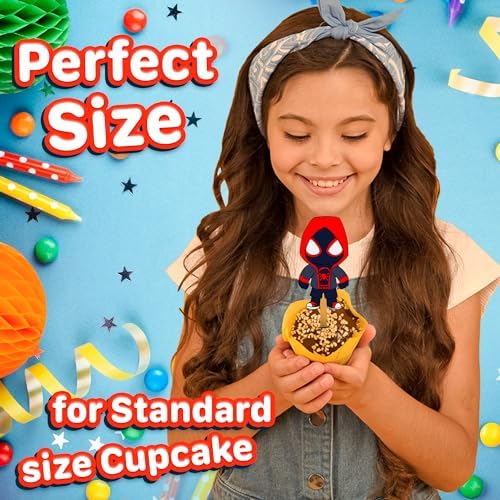 24x Hero Super Kids Cupcake Toppers - Birthday Decorations