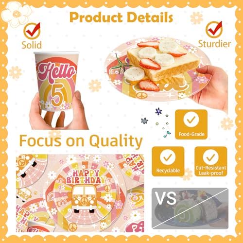 171pcs 5th Birthday Decorations Set for Girl