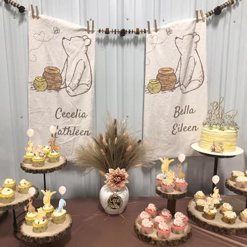 48 Pcs Winnie Cupcake Toppers Baby Shower Decorations 1