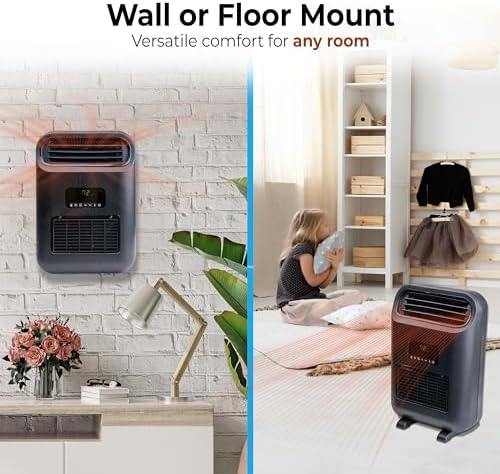 Comfort Zone Wall Mount Space Heater with Timer and Remote Control