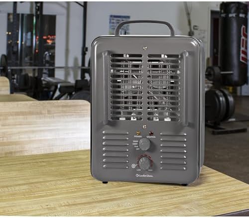Comfort Zone Electric Space Heater with Adjustable Thermostat and Safety Features