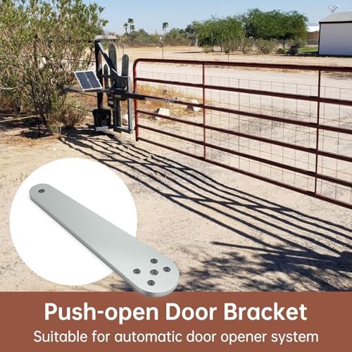 Push to Open Gate Bracket for Mighty Mule Automatic Gate Openers - Silver