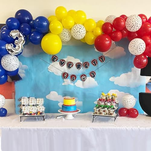 TAOYE Dog Paw Birthday Balloons 12 Inch Set