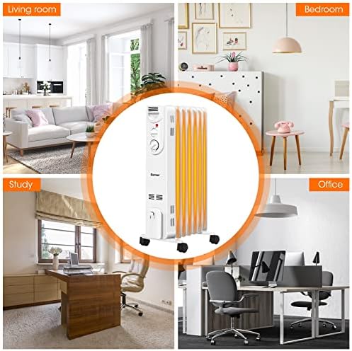 COSTWAY Oil Filled Radiator Heater with 3 Heat Settings 1