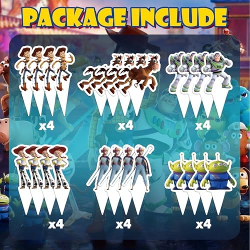 Toy Inspired Story Cupcake Toppers Decorations 24PCS 1
