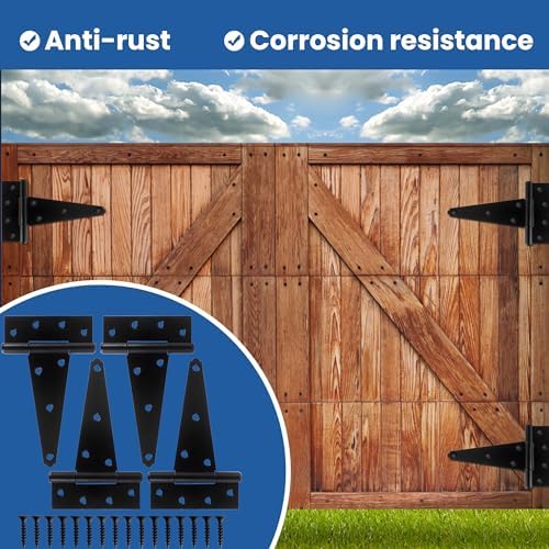 Smartini Co Heavy Duty 6-Inch T Strap Hinges