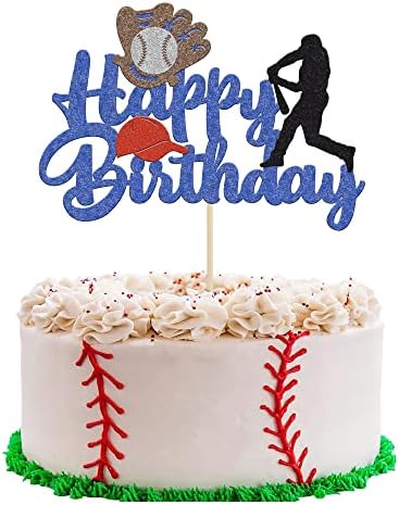 Ephlyn Baseball Cake Topper - 1Pcs Sports Theme Birthday Decoration
