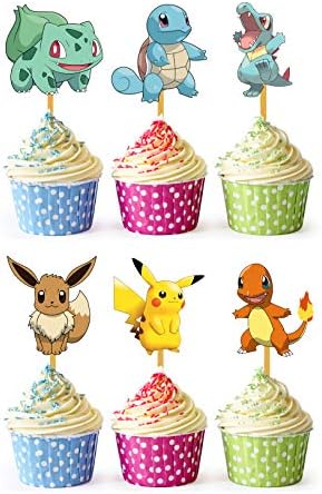 24x Cupcake Toppers - Happy Birthday Decor for Kids