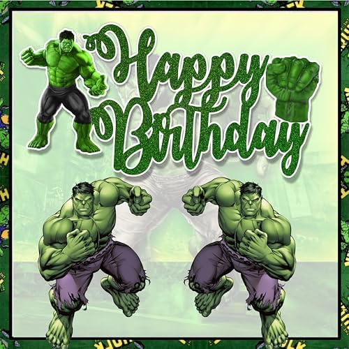 Seyal Hlk Happy Birthday Cake Topper Vibrant Reusable