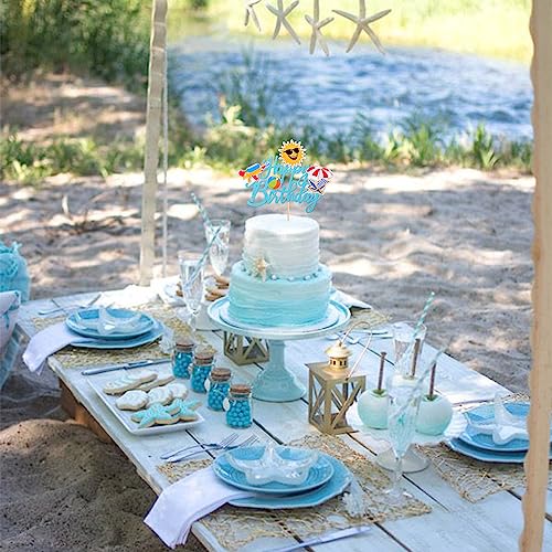 ZHUOWEISM 1PCS Glitter Ball Cake Topper Summer Beach Party Decoration