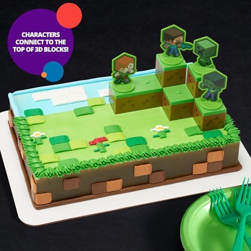 DecoSet Mobs Beware Minecraft Cake Topper 6-Piece