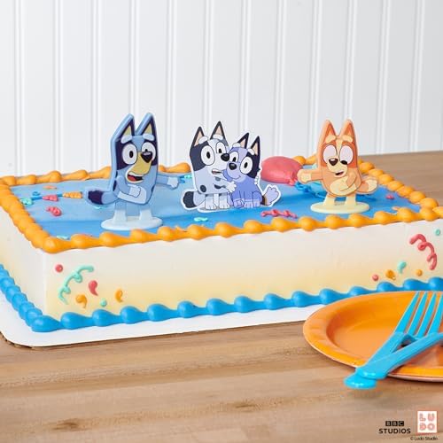 Bluey Dance Mode Cake Toppers 3 Piece Set