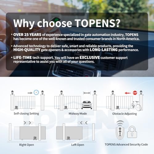 TOPENS RK1200T Automatic Sliding Gate Opener