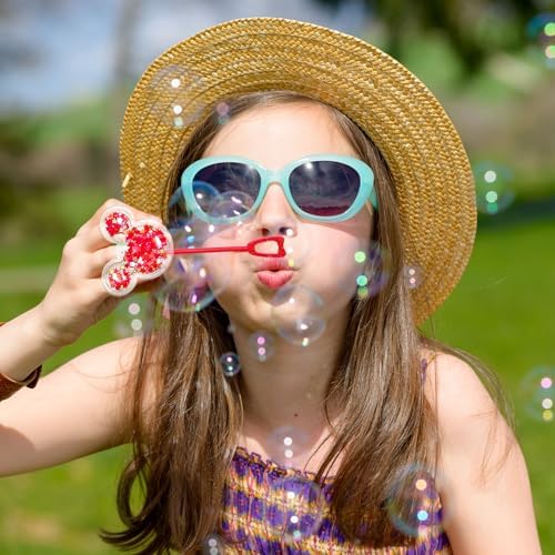 24Pcs Glitter Mouse Ear Bubble Wand Set for Kids