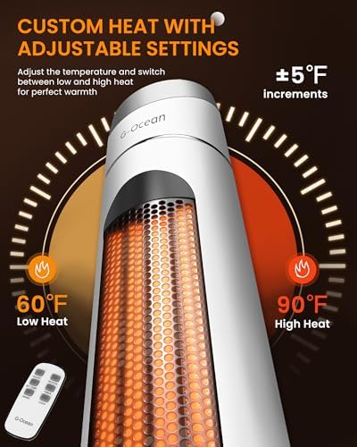 G-Ocean 34 Space Heater with Remote and Timer