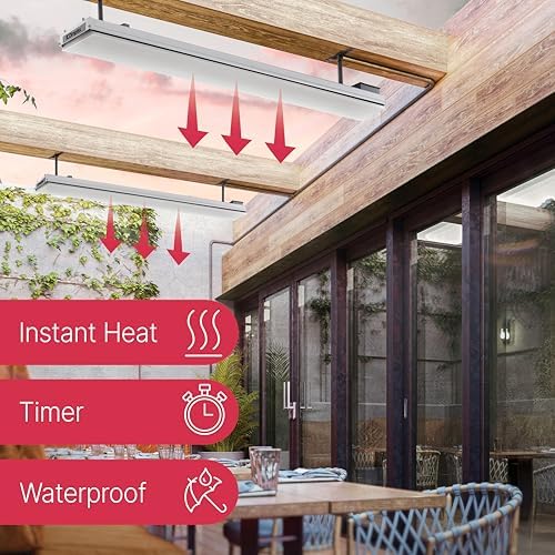 Dimplex DLW Series Electric Heater 2400W Weatherproof Black
