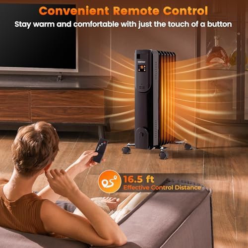 COSTWAY Oil Filled Radiator Heater with 3 Heat Settings