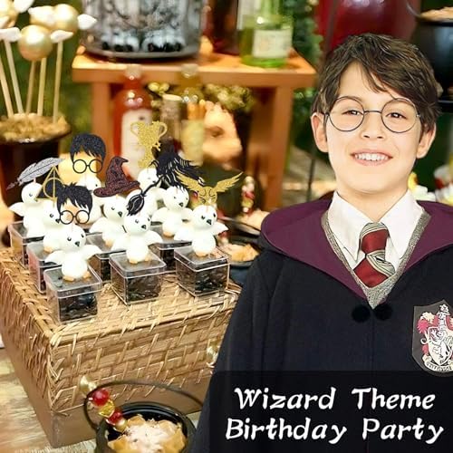 Wootkey 24 Pcs Wizard Cupcake Toppers Party Decorations