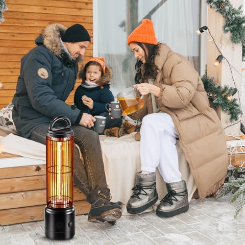 Haoteey Infrared Heater 800W Carbon Fiber Portable Indoor Tower Electric Heater