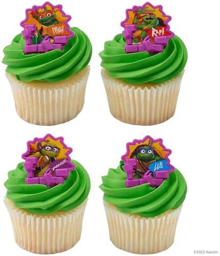 DecoPac Teenage Mutant Ninja Turtles Cupcake Rings - 24 Pack