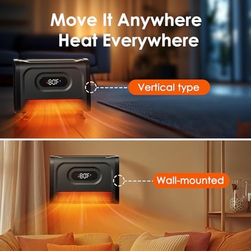 Air Choice 1500W Wall Mount Space Heater with Remote and Timer